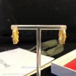 AAA Copy Celine Jewelry - Yellow Gold Circle Earrings